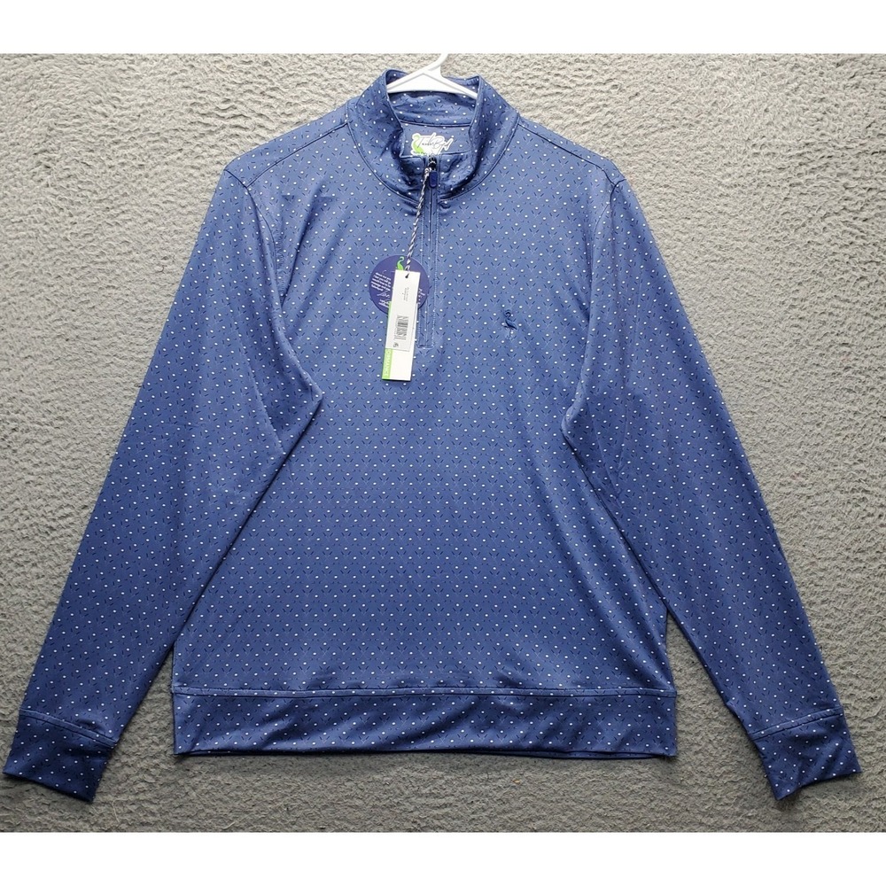 TAILORBYRD Clubs Golf Performance 1/4-Zip Pullover Men M Multi Printed Quick Dry